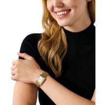 Michael Kors Womens Emery Gold Pearl Watch MK4826