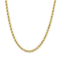 9ct Yellow Gold 18 Inch Rope Style Chain