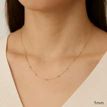 9ct Yellow Gold 16 Inch Bobble Link Chain