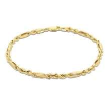 9ct Gold Figaro Rope Design Bracelet