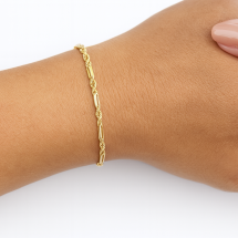 9ct Gold Figaro Rope Design Bracelet
