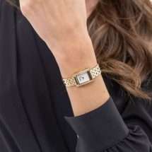 Boss Ladies Lucy Gold CZ Case Bracelet Watch 1502815