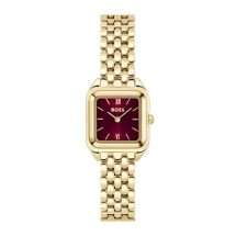 Boss Ladies Mae Petite Gold Burgundy Watch 1502824
