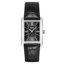 Boss Gents Principle Steel Black Leather Watch 1514277