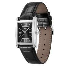 Boss Gents Principle Steel Black Leather Watch 1514277