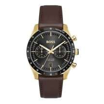 Boss Gents Tourmaster Gold Leather Watch 1514285