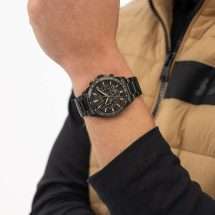 Boss Gents Strike Black Chronograph Watch 1514291