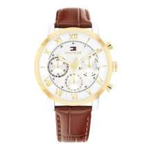 Tommy Hilfiger Mens Oxford Gold Leather Watch 1710726