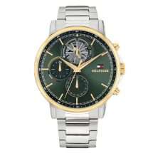 Tommy Hilfiger Mens Stewart Steel Green Dial Watch 1710735
