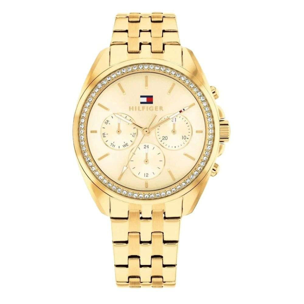 1782803 Tommy Hilfiger Mellie ladies Gold Bracelet CZ Case Bracelet watch front image