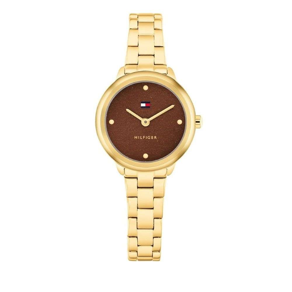 1782815 Tommy Hilfiger Ladies Demi Gold Bracelet Purple Watch front image
