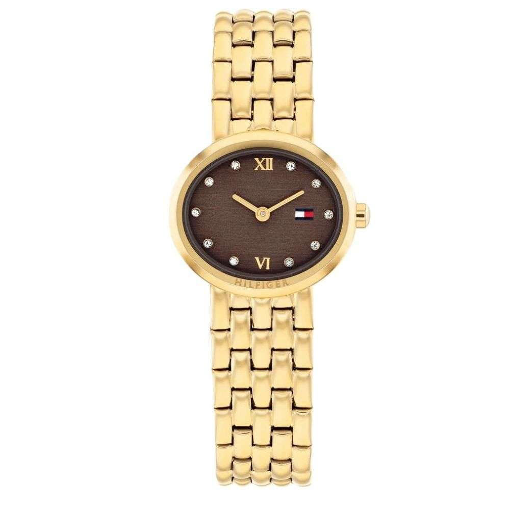 1782844 Tommy Hilfiger Ladies Moira Gold Bracelet Watch front image 1782844 Tommy Hilfiger Ladies Moira Gold Bracelet Watch front image