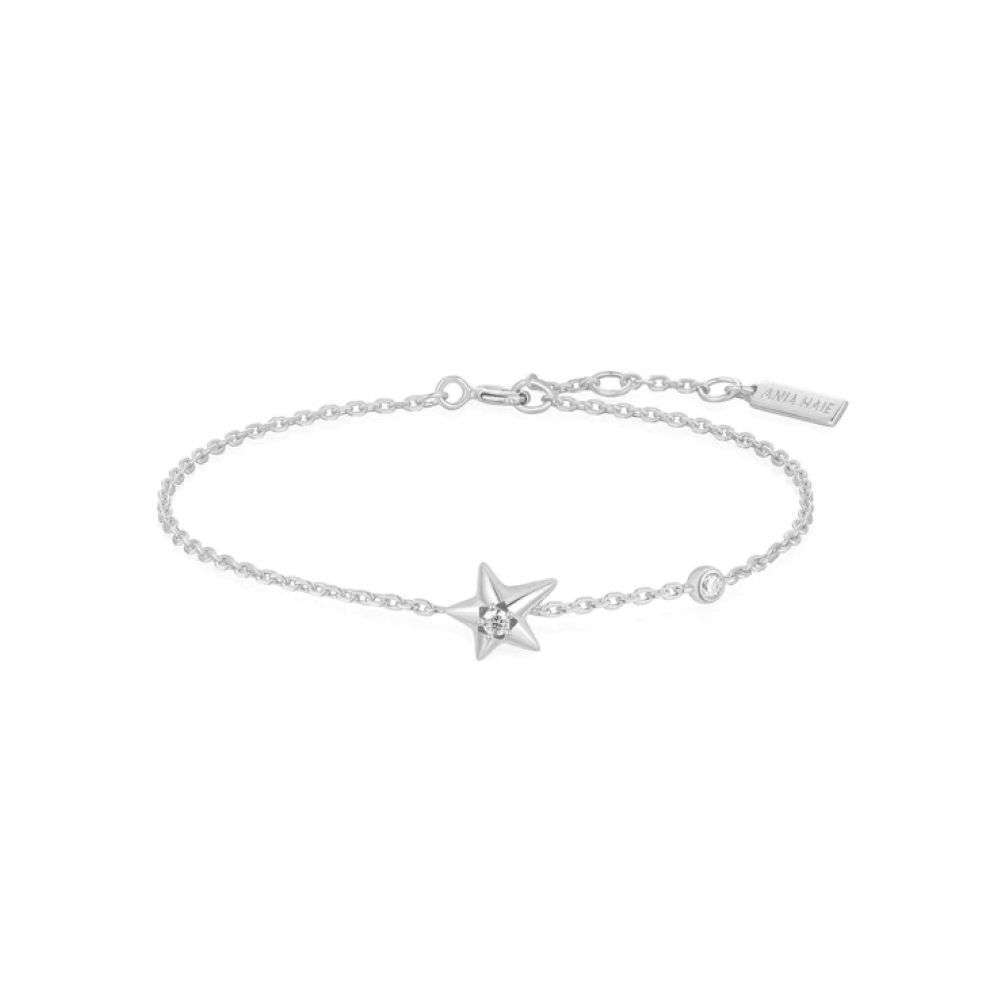 B066-04H Ania Haie Silver Sparkling Star Bracelet front image B066-04H Ania Haie Silver Sparkling Star Bracelet front image