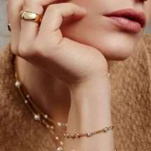 Ania Haie Silver Gold Melodic Poet Bracelet B066-05G