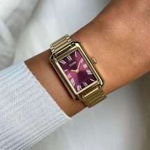 Cluse Ladies Belisenna Gold Cranberry Watch CW15004