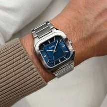 Cluse Mens Quadras Steel Blue Dial Watch CW25701