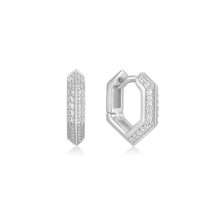 Ania Haie Silver Trailblazer Sparkling Earrings E067-06H
