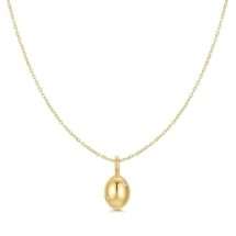 Ania Haie Silver Gold Floral Oval Pendant N068-03G