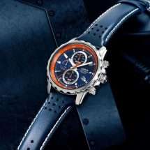 Lorus Mens Chronograph Leather Strap Watch RM379JX9