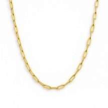 9ct Yellow Gold Paper Chain Link 18 Inch Chain