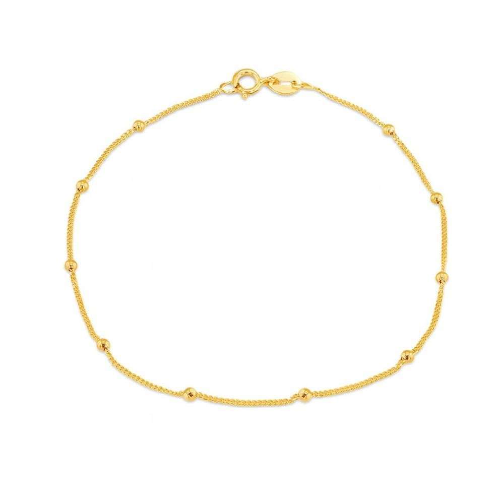 1.23.7911-9ct-yellow-gold-curb-and-ball-link-bracelet-front-top-image