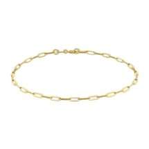 9ct Yellow Gold Paper Chain Link Bracelet
