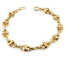 9ct Yellow Gold Polished Oval Links Bracelet