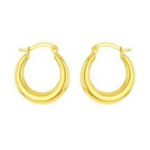 9ct Yellow Gold 19mm Tapered Hoop Style Earrings
