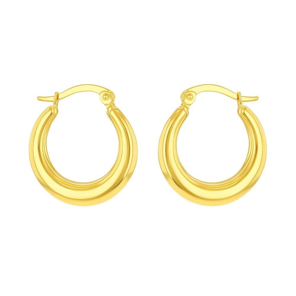 1.52.0024 9ct yellow gold 19mm polished tapered hoop earring front image 1.52.0024 9ct yellow gold 19mm polished tapered hoop earring front image
