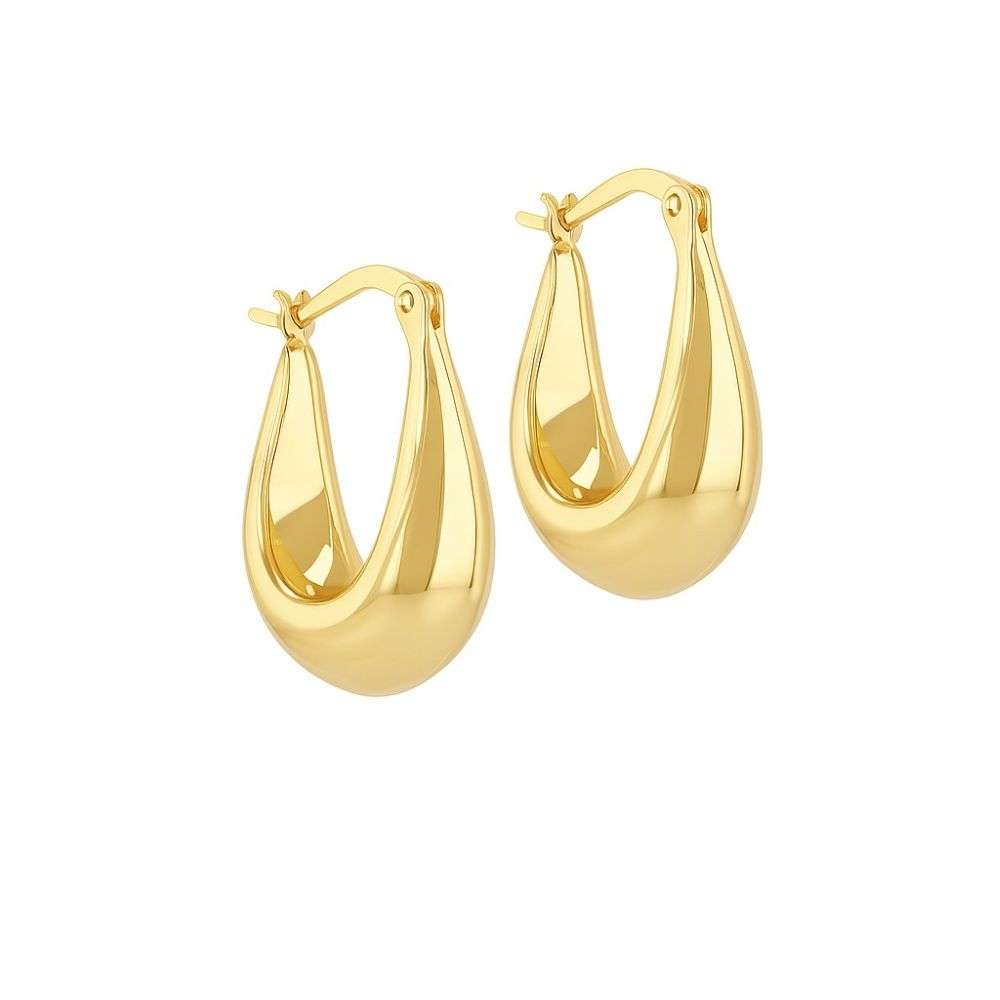 1.52.0027 9ct yellow gold 21mm polished tapered knife edge hoop earring front image 1.52.0027 9ct yellow gold 21mm polished tapered knife edge hoop earring front image
