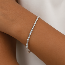 Sterling Silver CZ Single Row Tennis Bracelet
