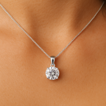Sterling Silver Round CZ Pendant