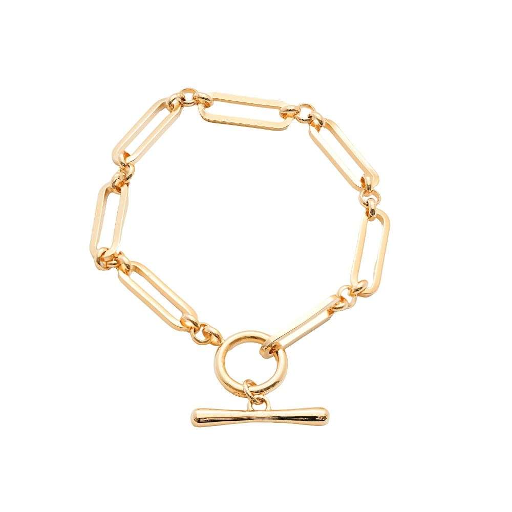 B1428 Burren Two of hearts open paper chain T Var bracelet front image