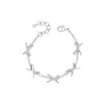 Absolute Silver Clover Hugs Kisses Bracelet B2384SL