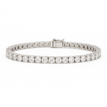 Sterling Silver 4 Claw 4mm Round CZ Tennis Bracelet
