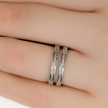 18ct Gold Channel Diamond Keeper Ring