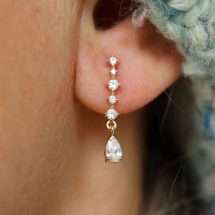 Burren Collateral Beauty Pear CZ Drop Earring E1394