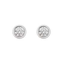 Sterling Silver 7mm Bezel Set Stud Earrings