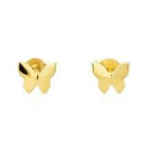 9ct Yellow Gold Polished Butterfly Stud Earrings