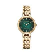 Citizen Eco Drive Gold Bracelet Green Dial EM0993-82Z