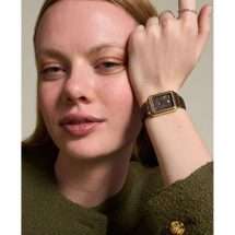 Fossil Womens Raquel Gold Leather Strap Watch ES5367