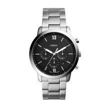 Fossil Mens Neutra Steel Black Dial Watch FS5384
