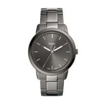 Fossil Mens Minamalist Black Dial Black Steel Watch FS5459