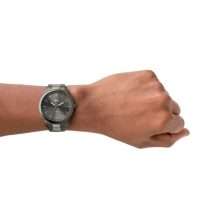 Fossil Mens Minamalist Black Dial Black Steel Watch FS5459