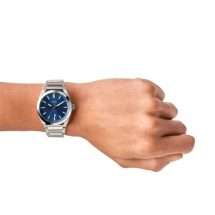 Fossil Mens Everett Steel Blue Dial Watch FS5822
