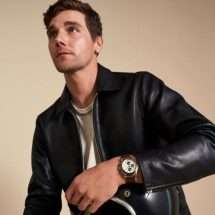 Fossil Sport Tourer Steel Case Leather Strap Watch FS6042