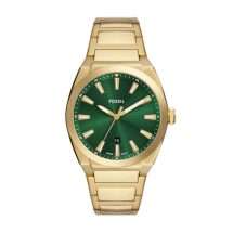 Fossil Mens Everett Gold Case Green Dial Watch FS6090