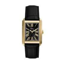 Fossil Mens Carraway Gold Leather Strap Watch FS6091