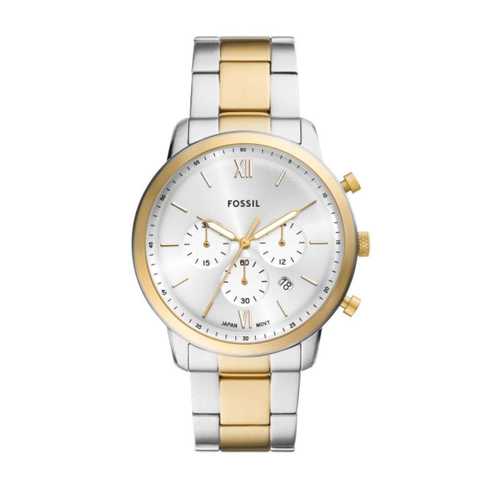 FS6112 Fossil Mens Neutra gold and steel multi dial bracelet watch front image