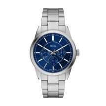 Fossil Mens Pearson Steel Blue Dial Watch FS6134